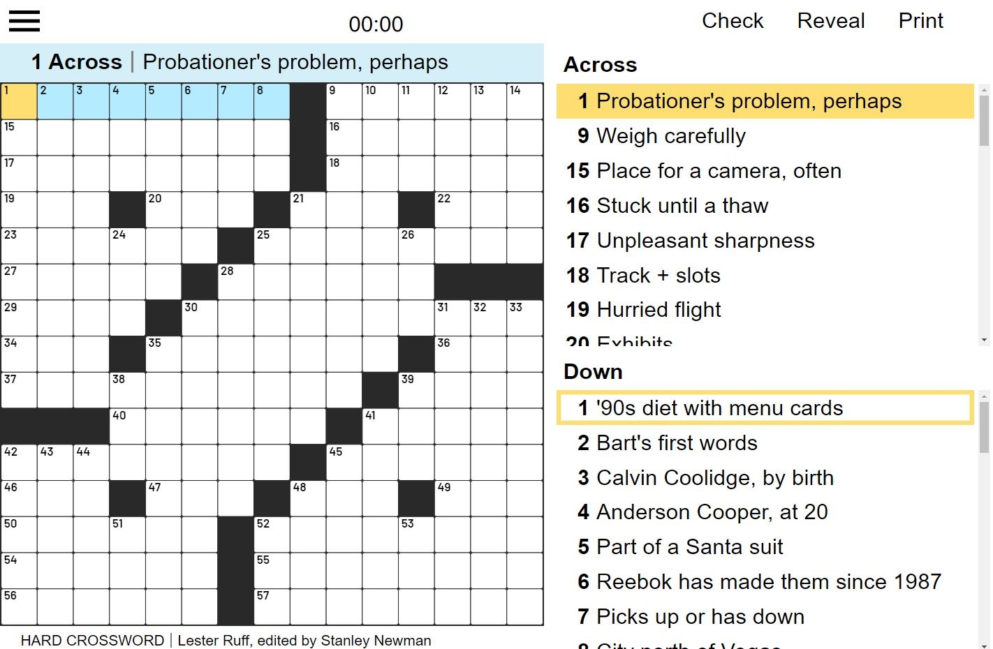 hit hard crossword