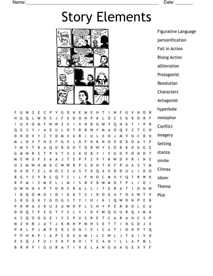 Plot Elements Crossword WordMint