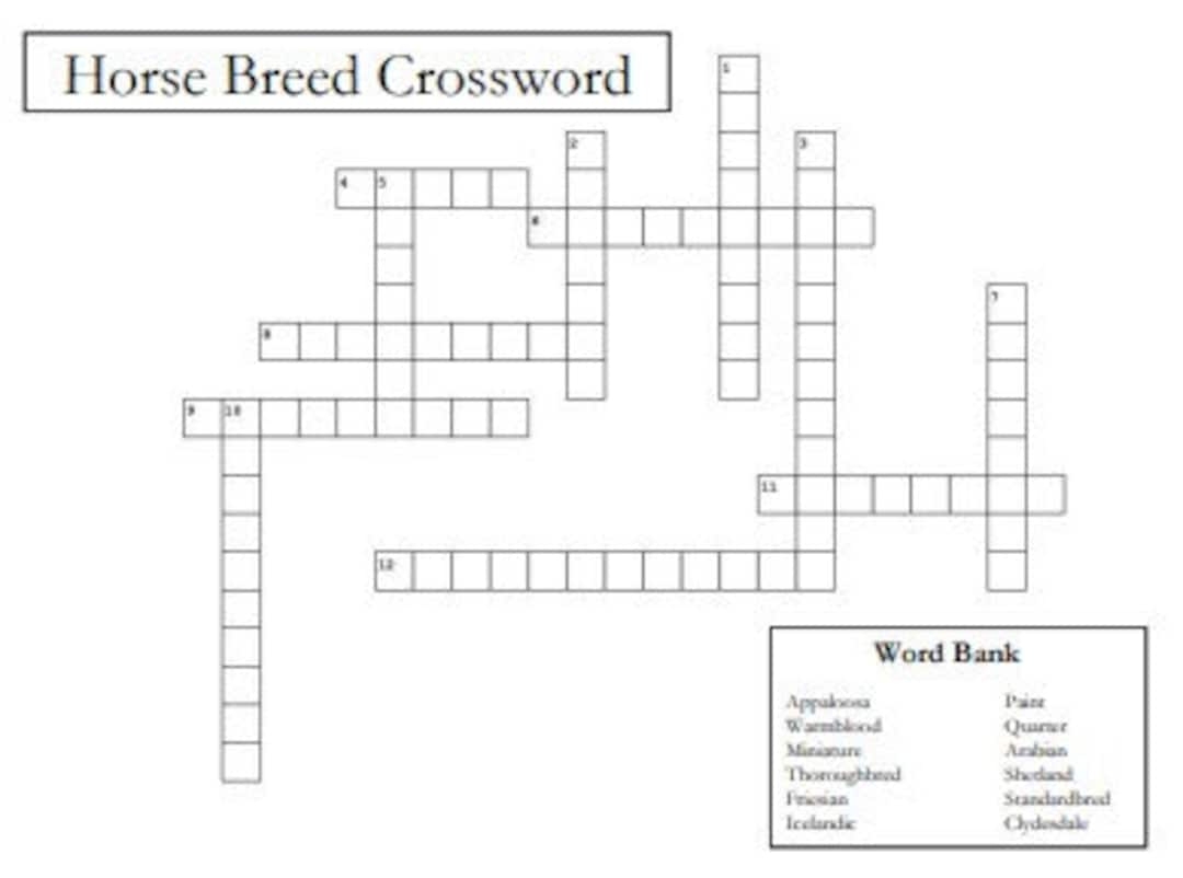 Popular Horse Breeds Crossword Puzzle Skill a thons Quiz Bowls Classic Breeds Practice Worksheet Etsy Popular Horse Breeds Crossword Puzzle Skill a thons Quiz Bowls Classic Breeds Practice Worksheet Etsy