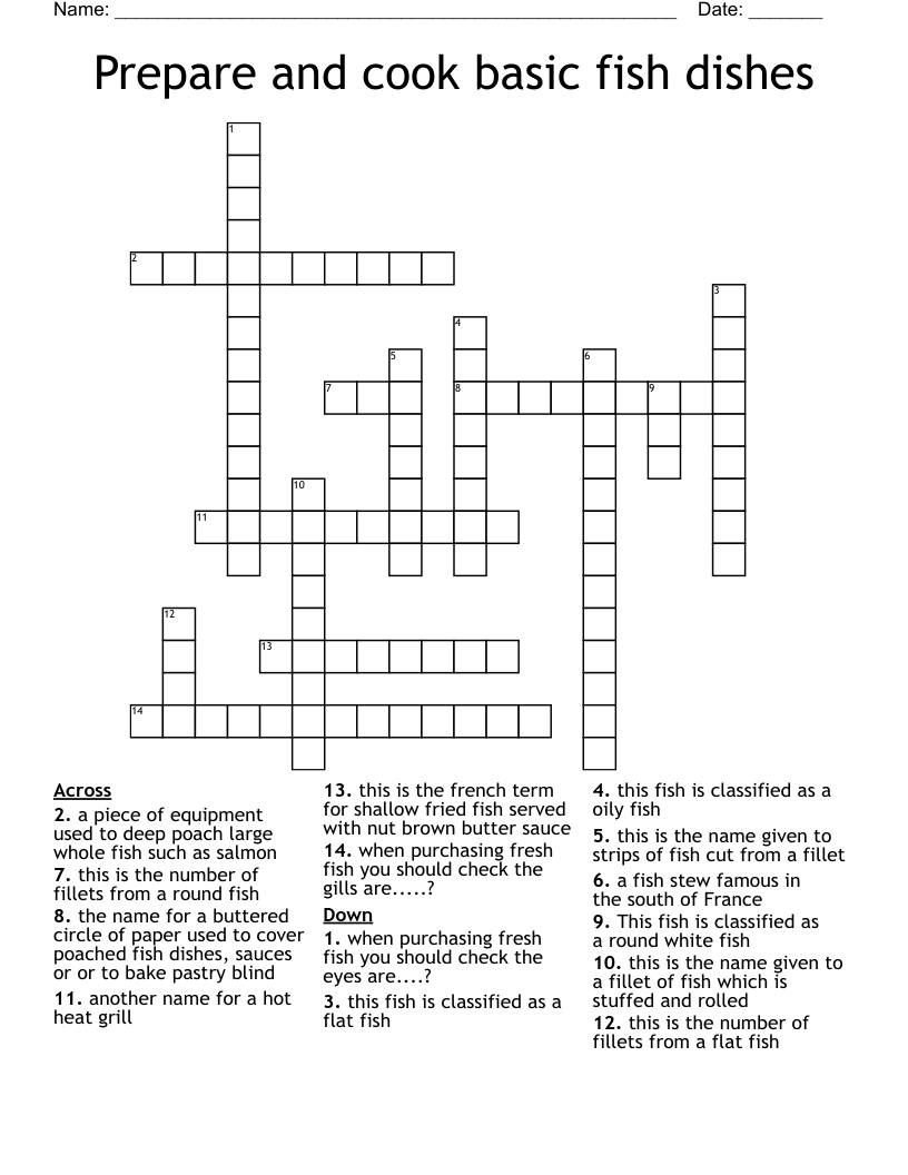 Small Plates Of Fish Crossword Clue