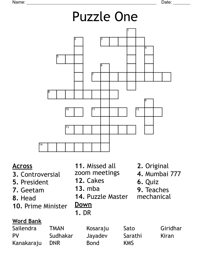 For One For One Crossword