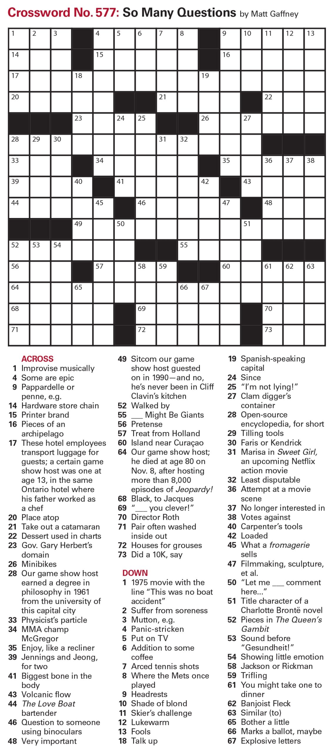 Puzzles Crossword And Sudoku Issue November 27 2020 The Week