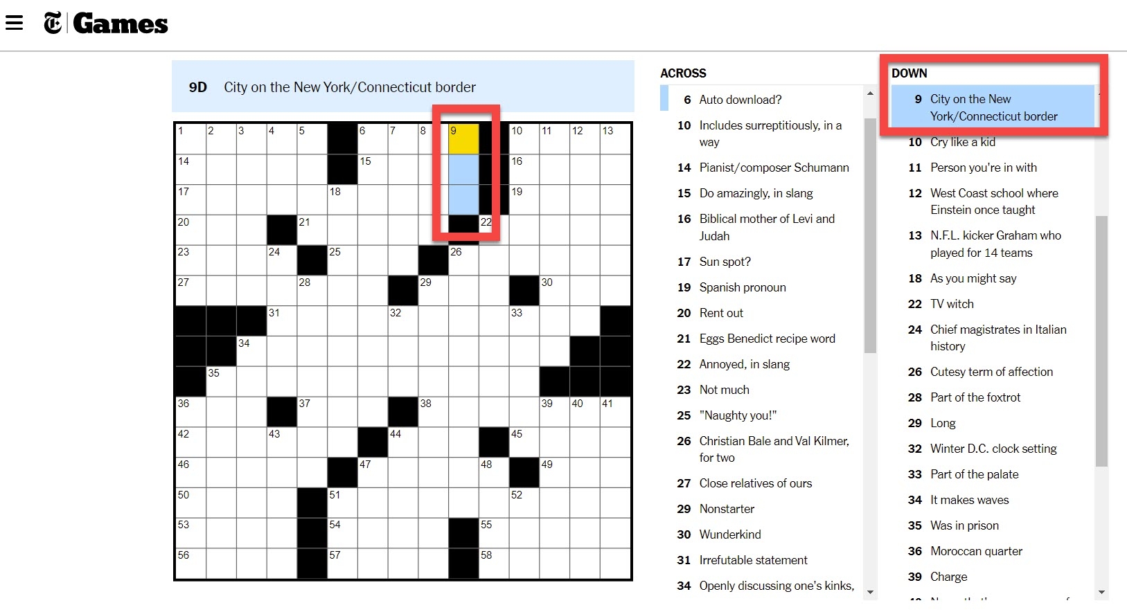 nyc place nyt crossword