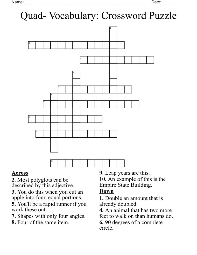 Portions Out Crossword