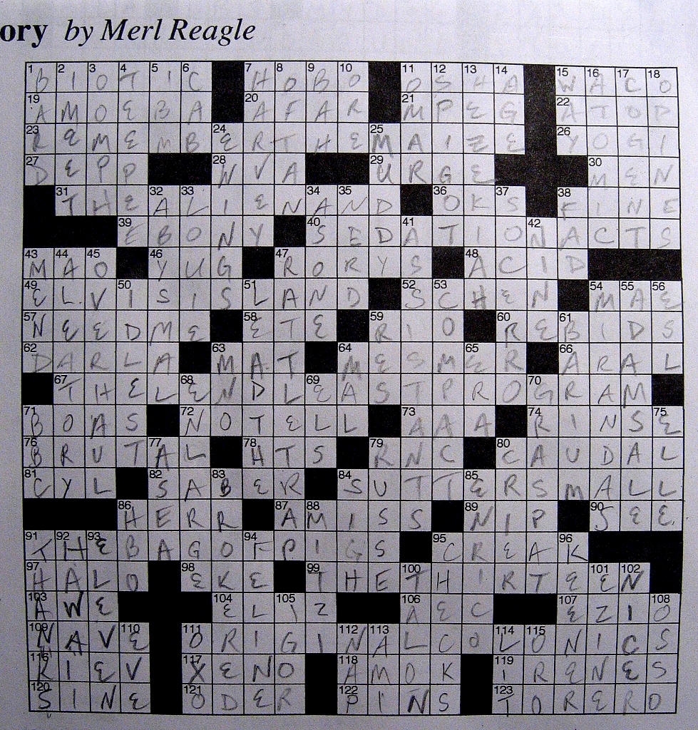 sunday crossword merl reagle