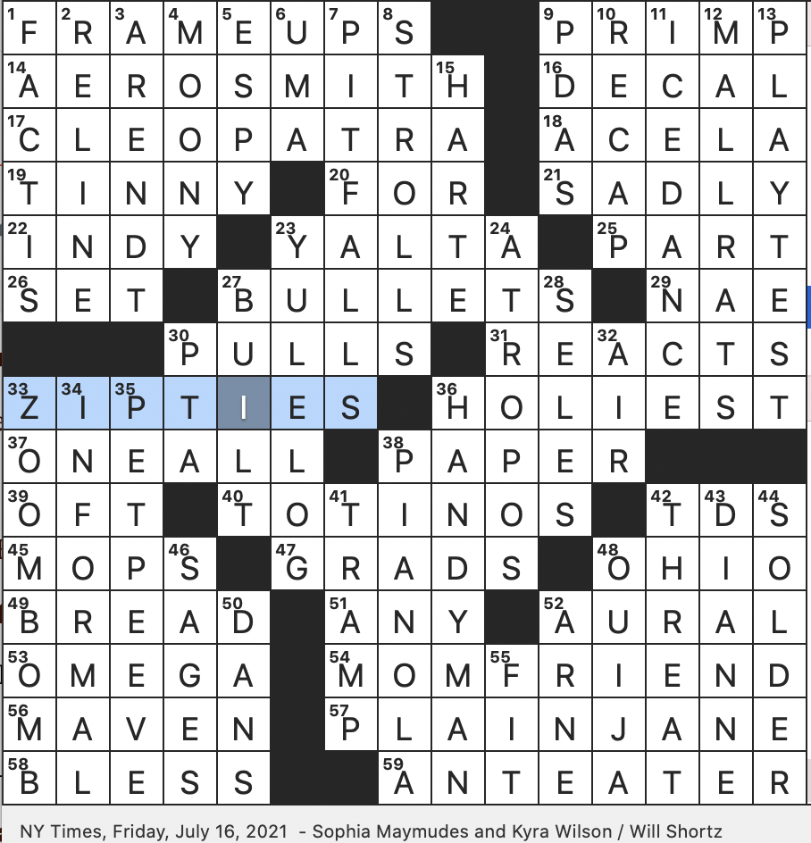 touching event nyt crossword