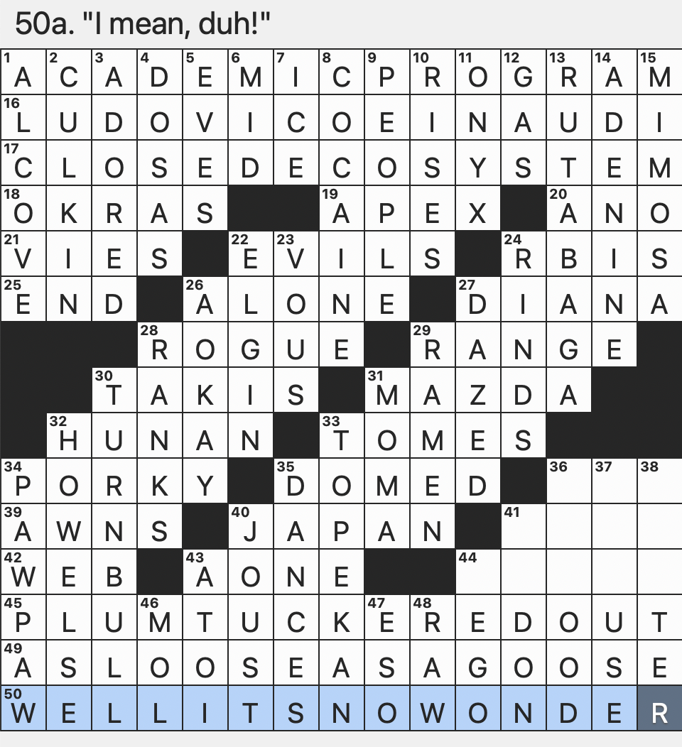 Rex Parker Does The NYT Crossword Puzzle Botanical Bristles SAT 9 13 25 Found Darling Italian Pianist Who Composed The Scores For Nomadland And The Father Octet On A Chessboard 