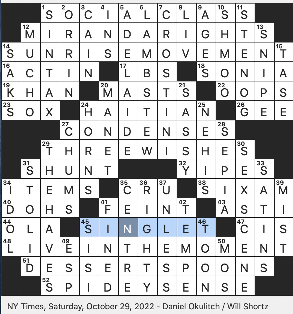 a complete unknown nyt crossword
