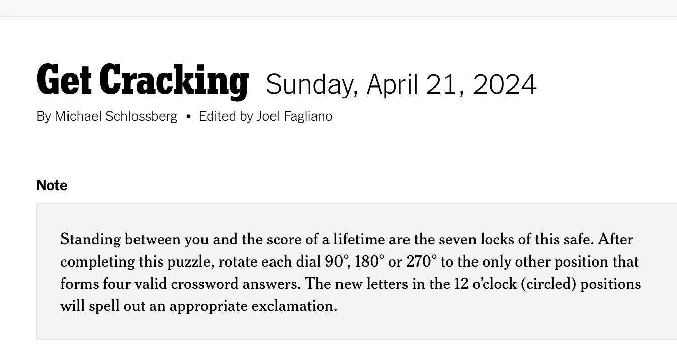 Rex Parker Does The NYT Crossword Puzzle Former Name Of The Electron SUN 4 21 24 Title Pig Of Kids TV Creditor In Legalese Speeches With An 18 minute Limit 