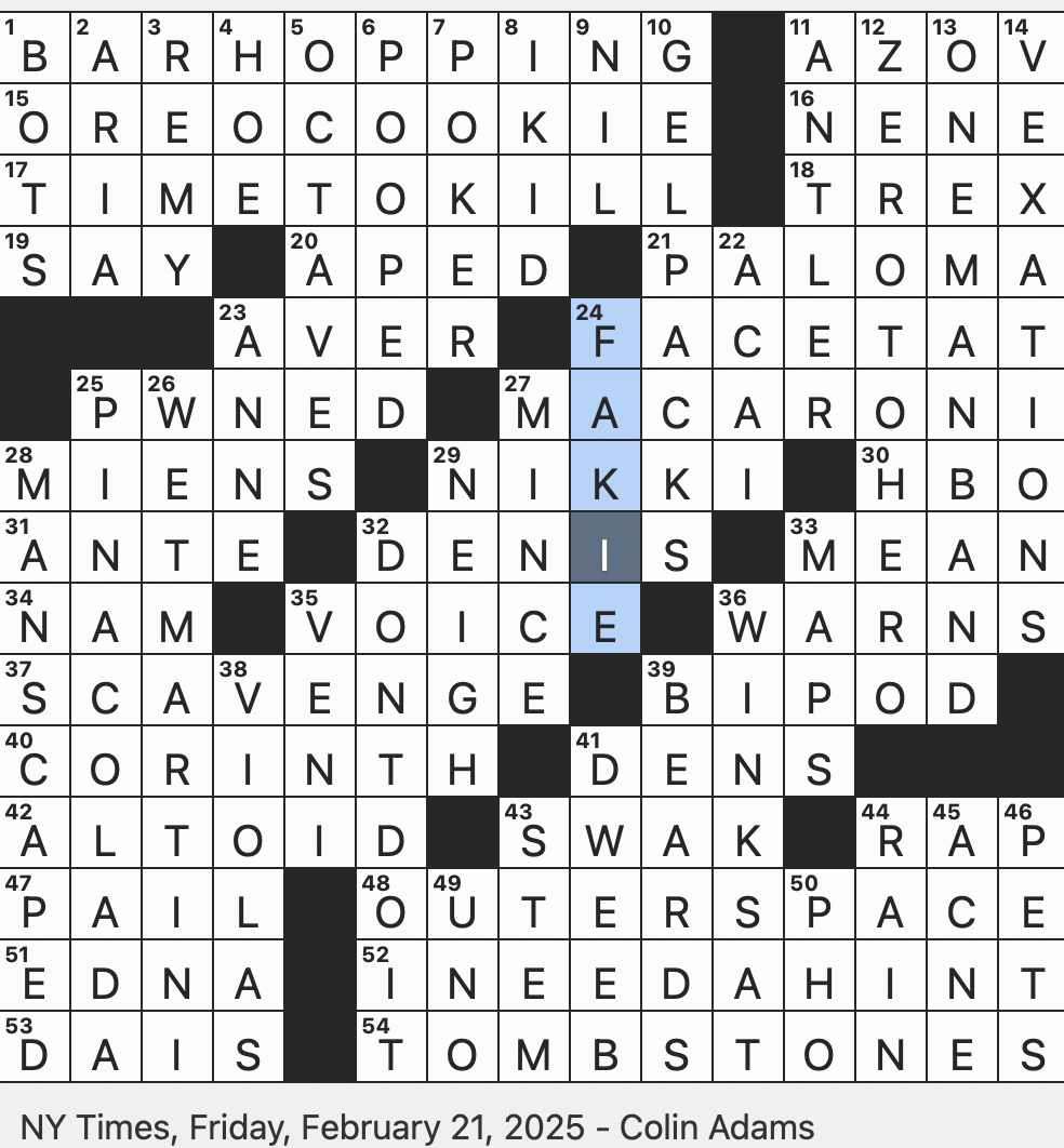 scottish comedian brady crossword