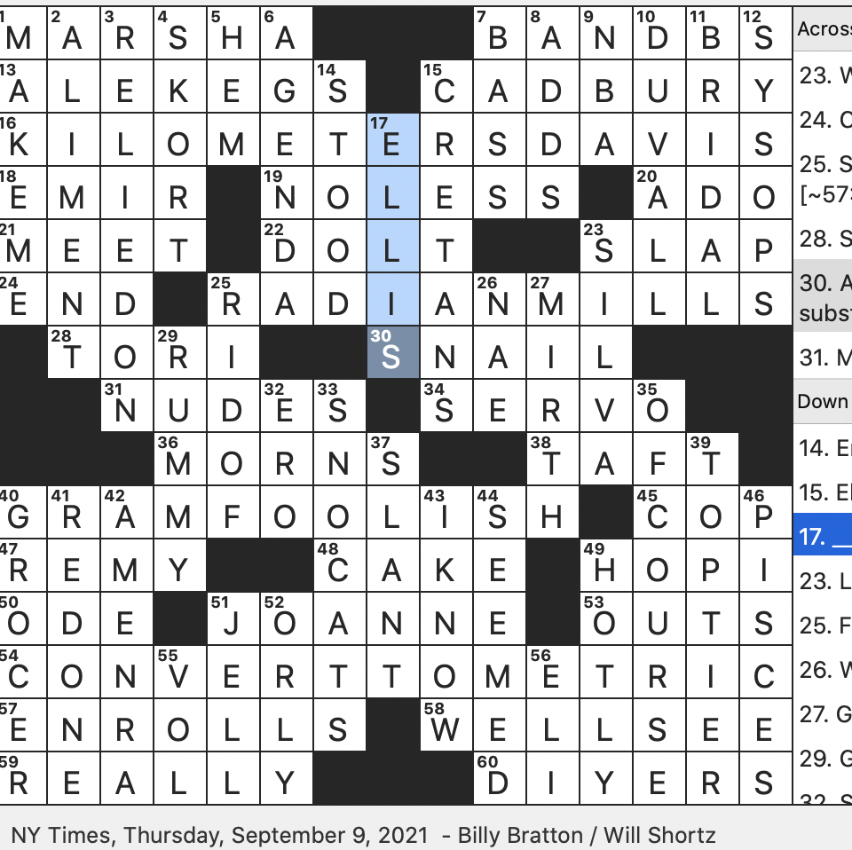 Petulant Mood Crossword