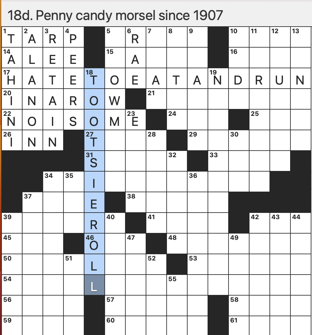 Rex Parker Does The NYT Crossword Puzzle Hip hop Duo Sremmurd FRI 1 20 23 Penny Candy Morsel Since 1907 Apologetic Comment From A Dinner Guest Best selling Israeli Author Of Sapiens 