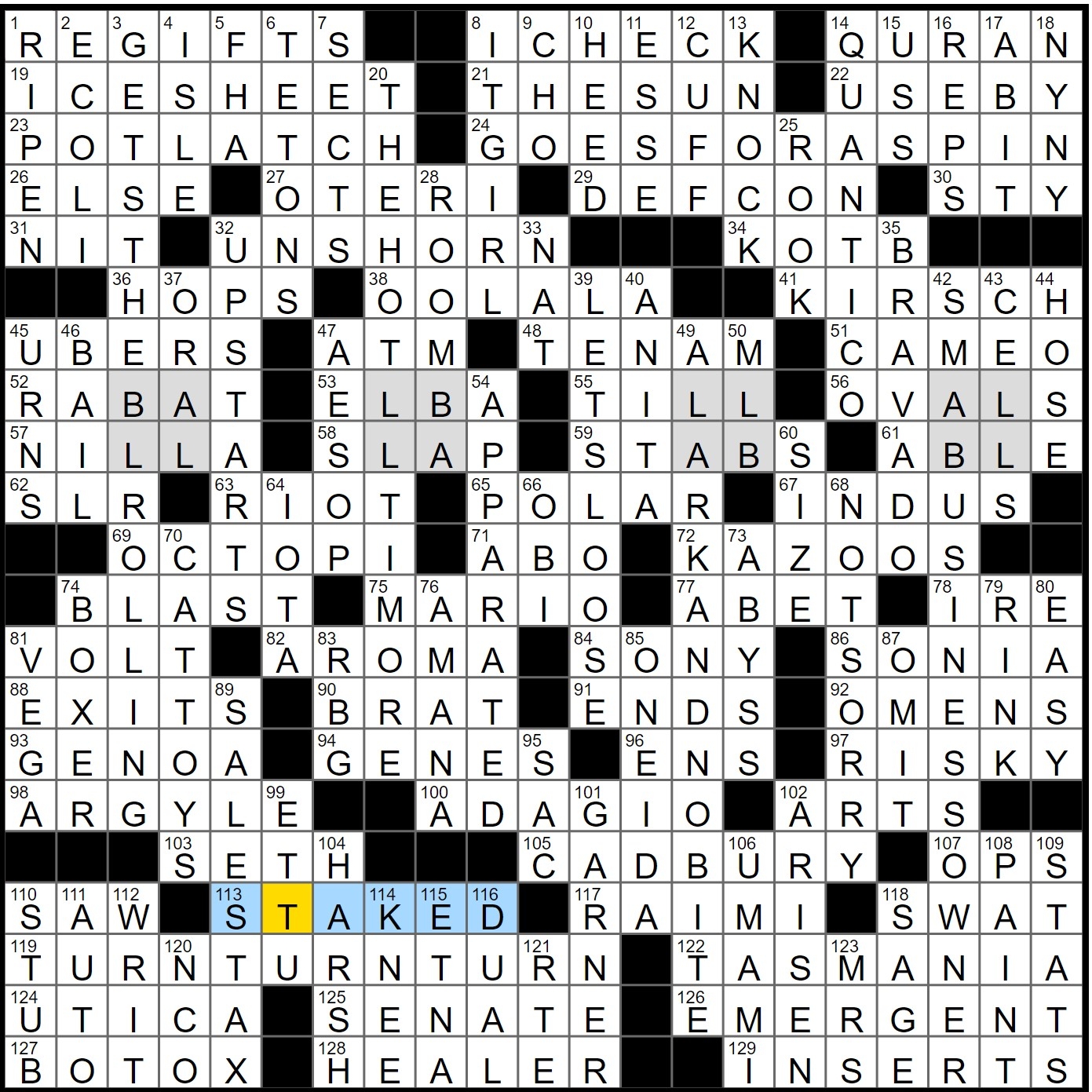 Army Shirt Nyt Crossword