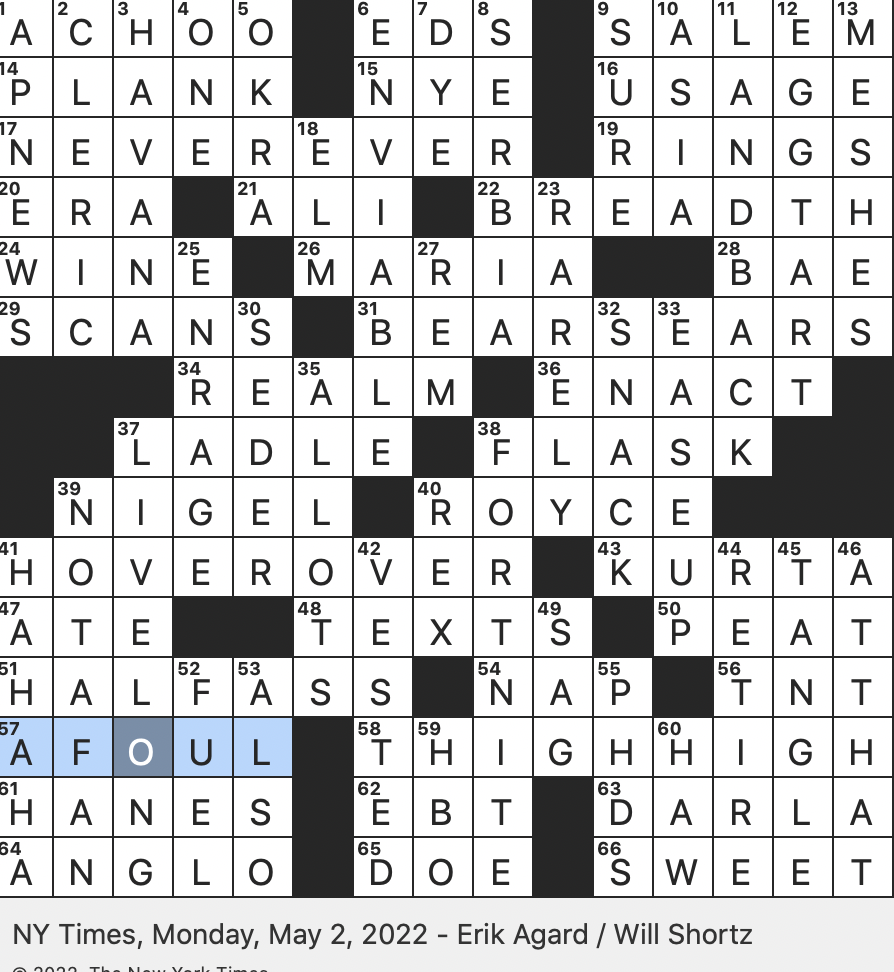 Rex Parker Does The NYT Crossword Puzzle Loose Collarless Shirt Popular In India MON 5 2 22 Indigenous Reclamation Movement Utah National Monument Called Shash Jaa In Navajo