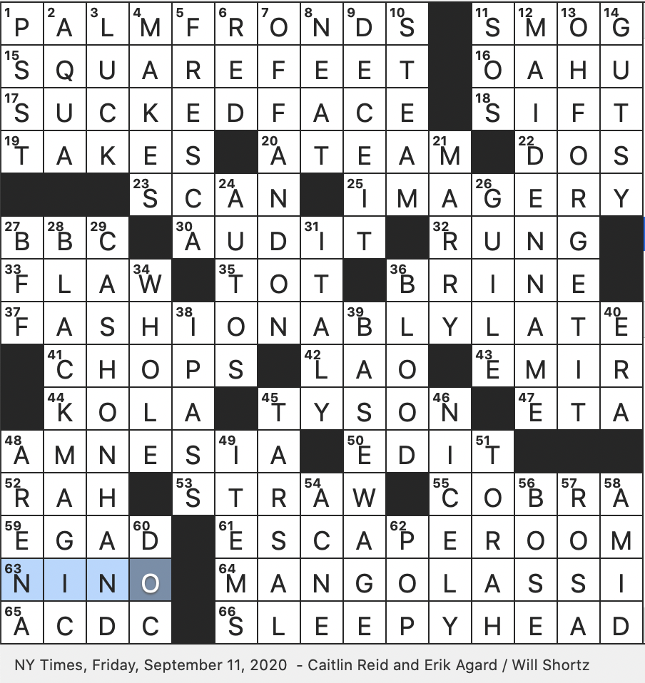 Fruity Indian Beverage Crossword