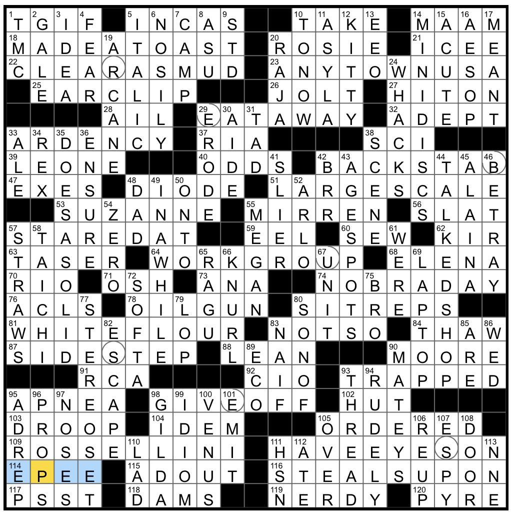 letter opener crossword