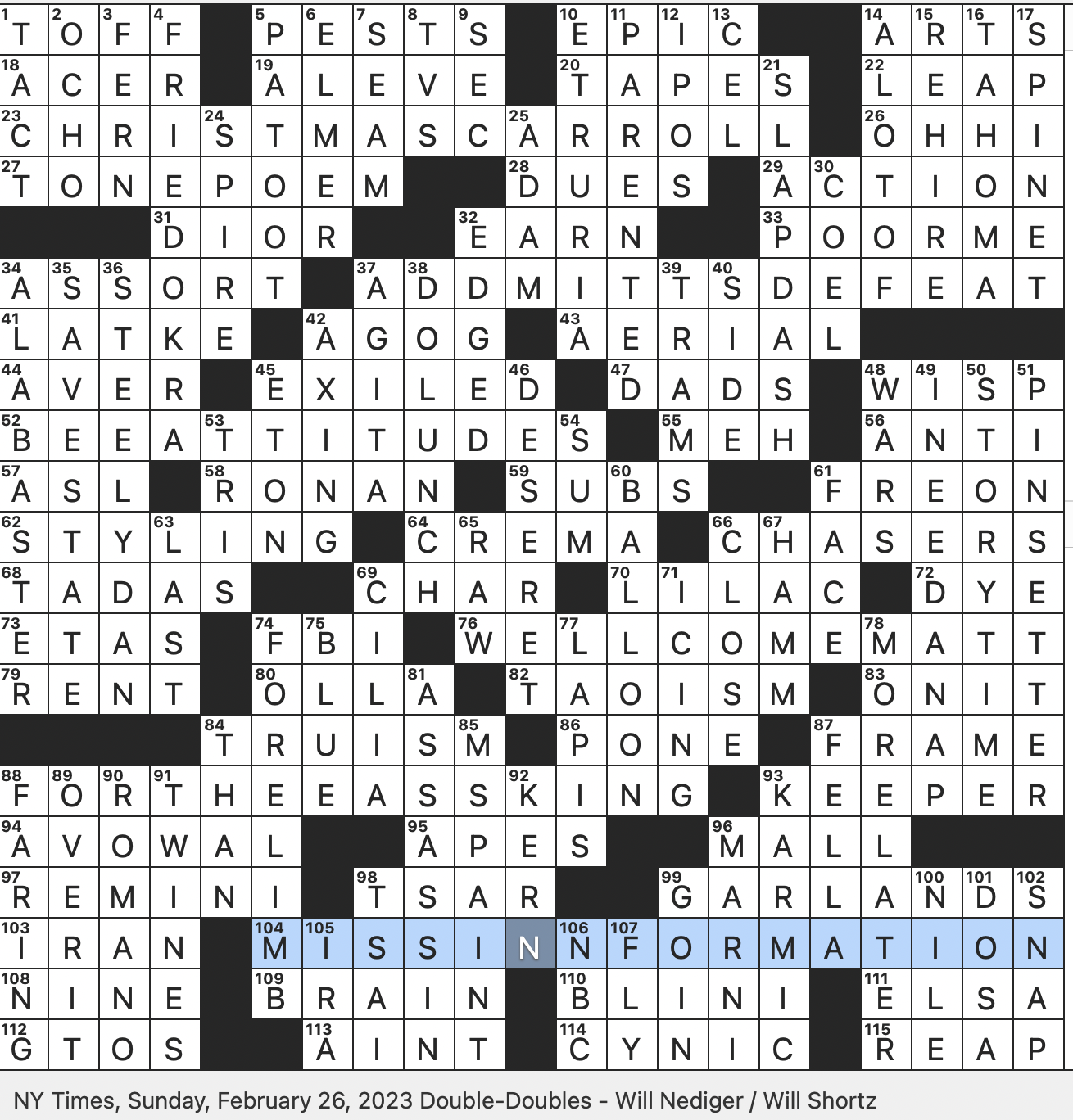 Rex Parker Does The NYT Crossword Puzzle Western Settlement Area Led By Brigham Young SUN 2 26 23 Ceramic Stewpot Screenwriter actress Michaela Flagella Relatives Adjust The Spacing Between In Typography Pancake Served With Sambar 