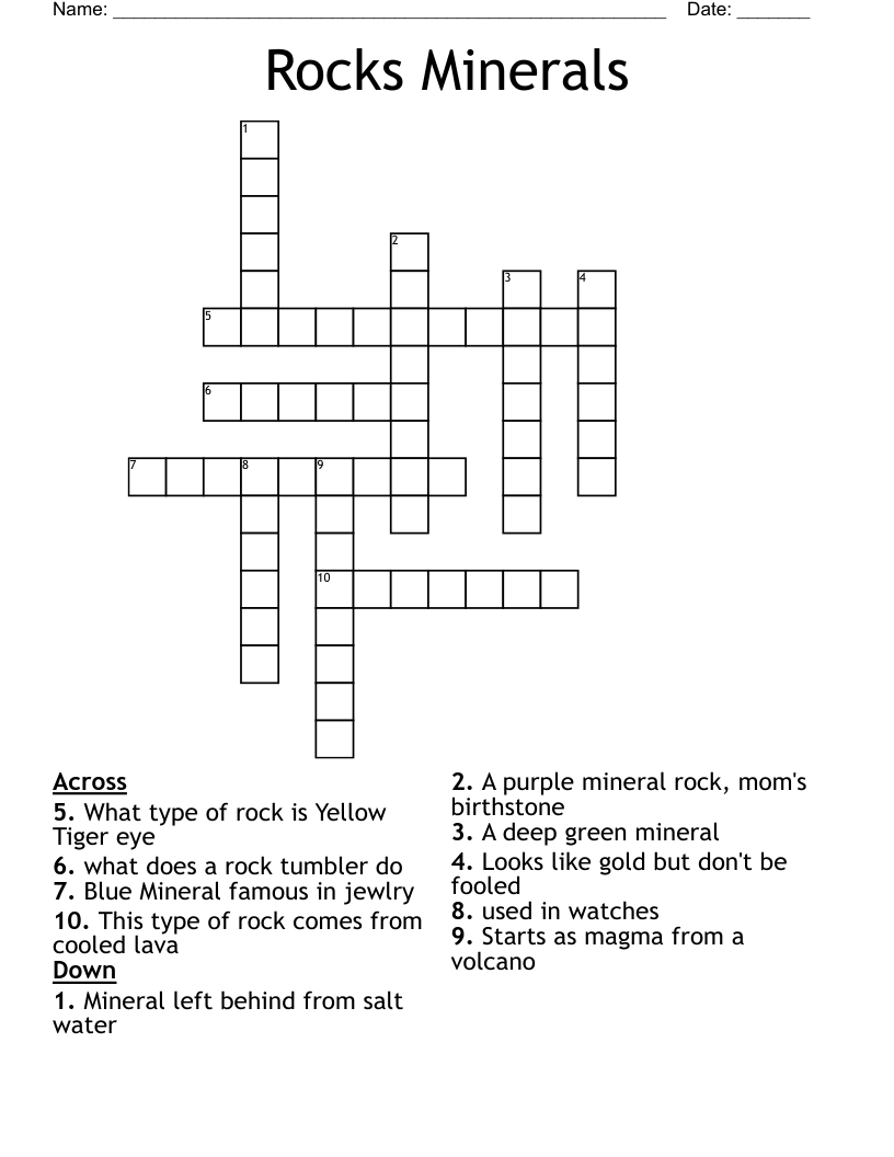 Rock Salt Crossword