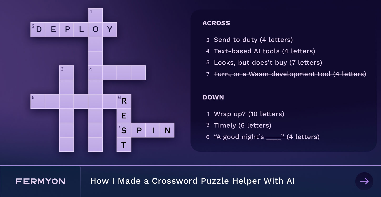 right hand page crossword