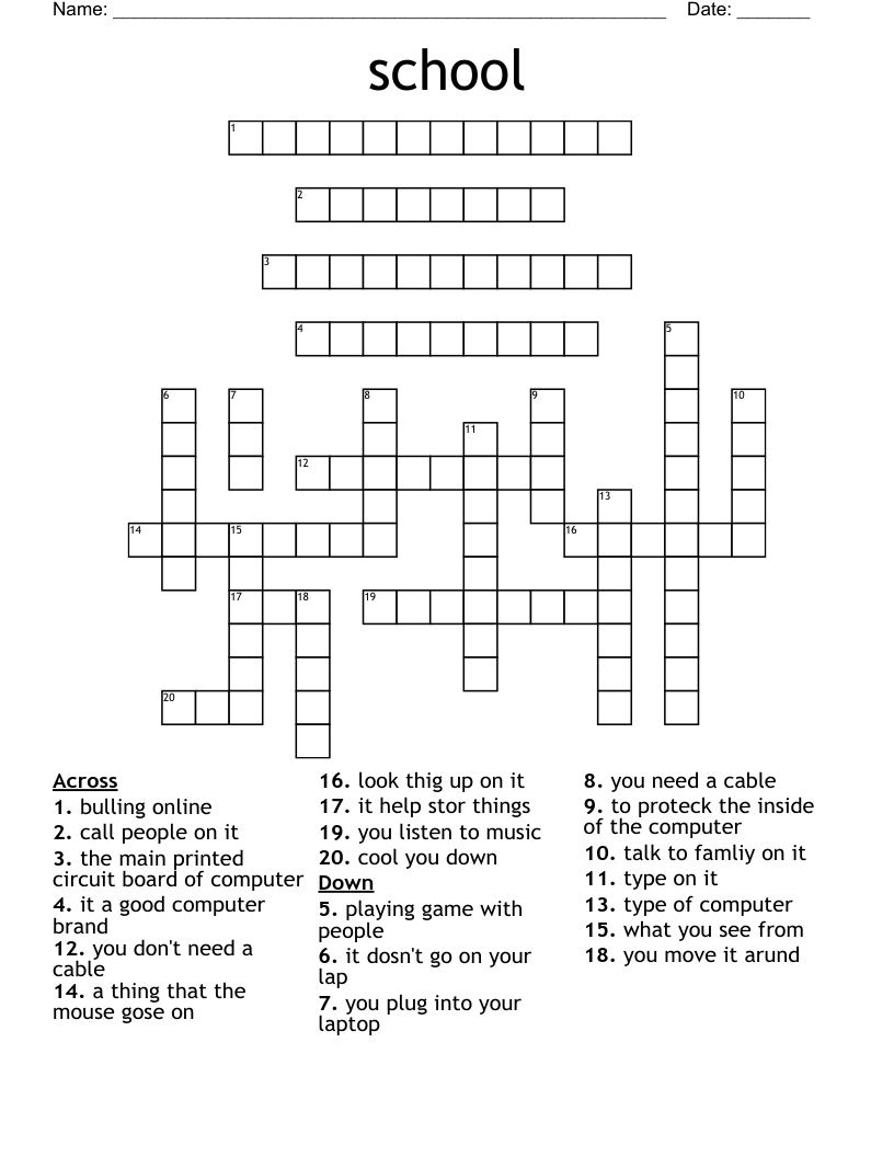 Laptop Brand Crossword