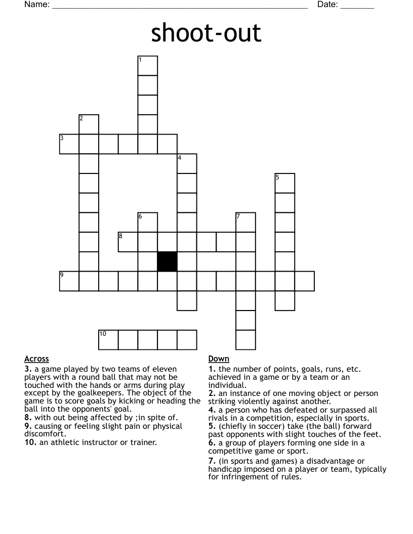 Played Out Crossword