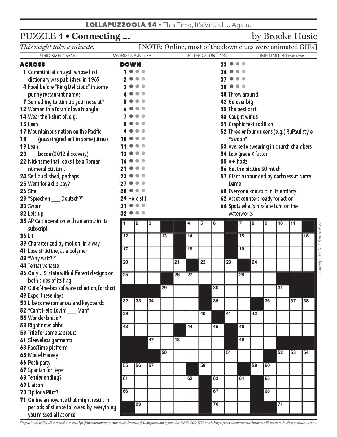 new york times sunday crossword answers