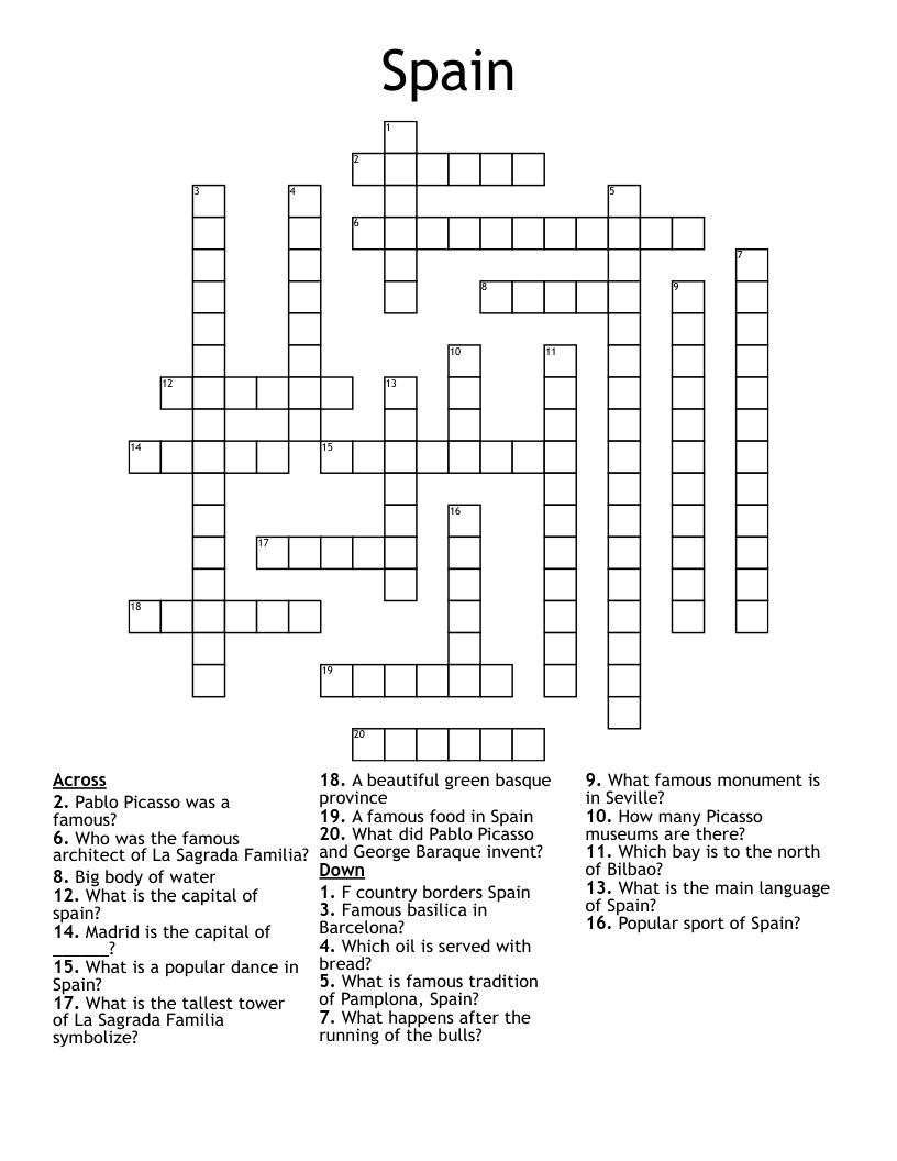 Spain’s Patron Crossword Clue
