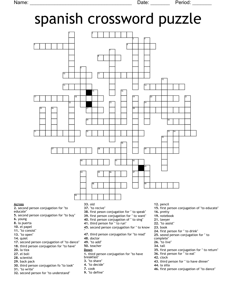 That In Spanish Crossword Clue