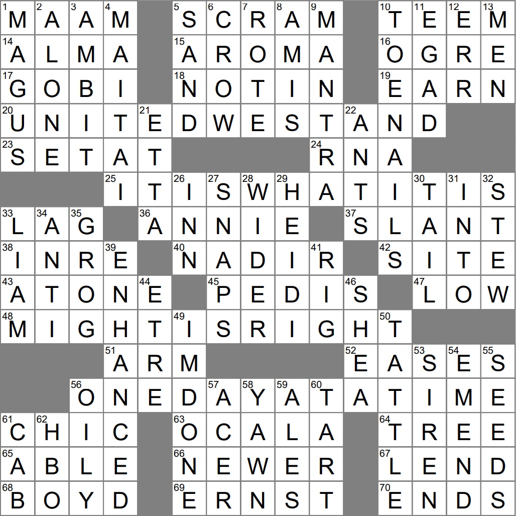 Spill The Beans Crossword