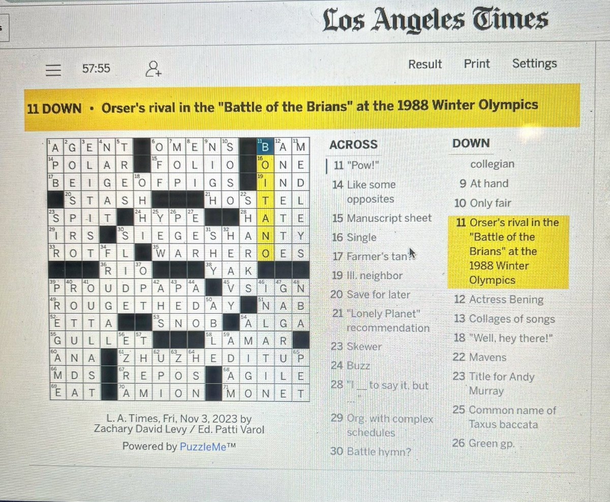 latimes com crossword