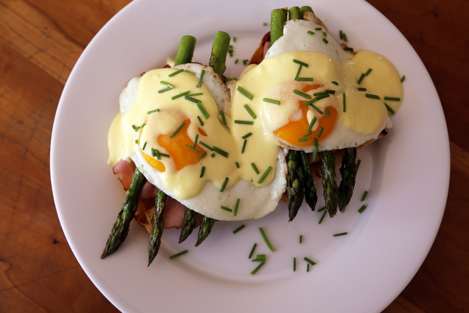 Springtime Eggs Benedict With Asparagus Ham And Quick Lemony Hollandaise Sauce KQED