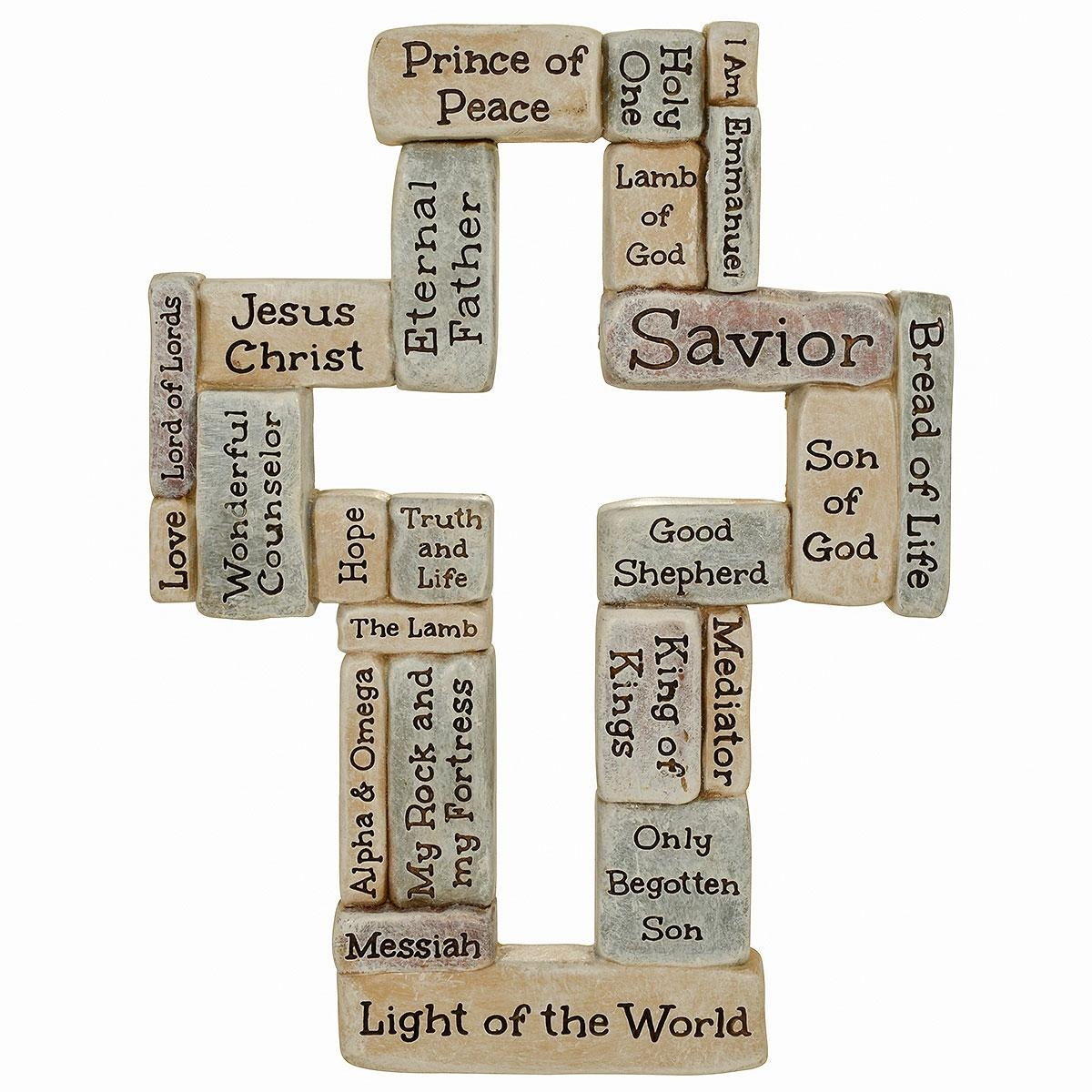 Stone Crosswords Wall Cross Home Accent