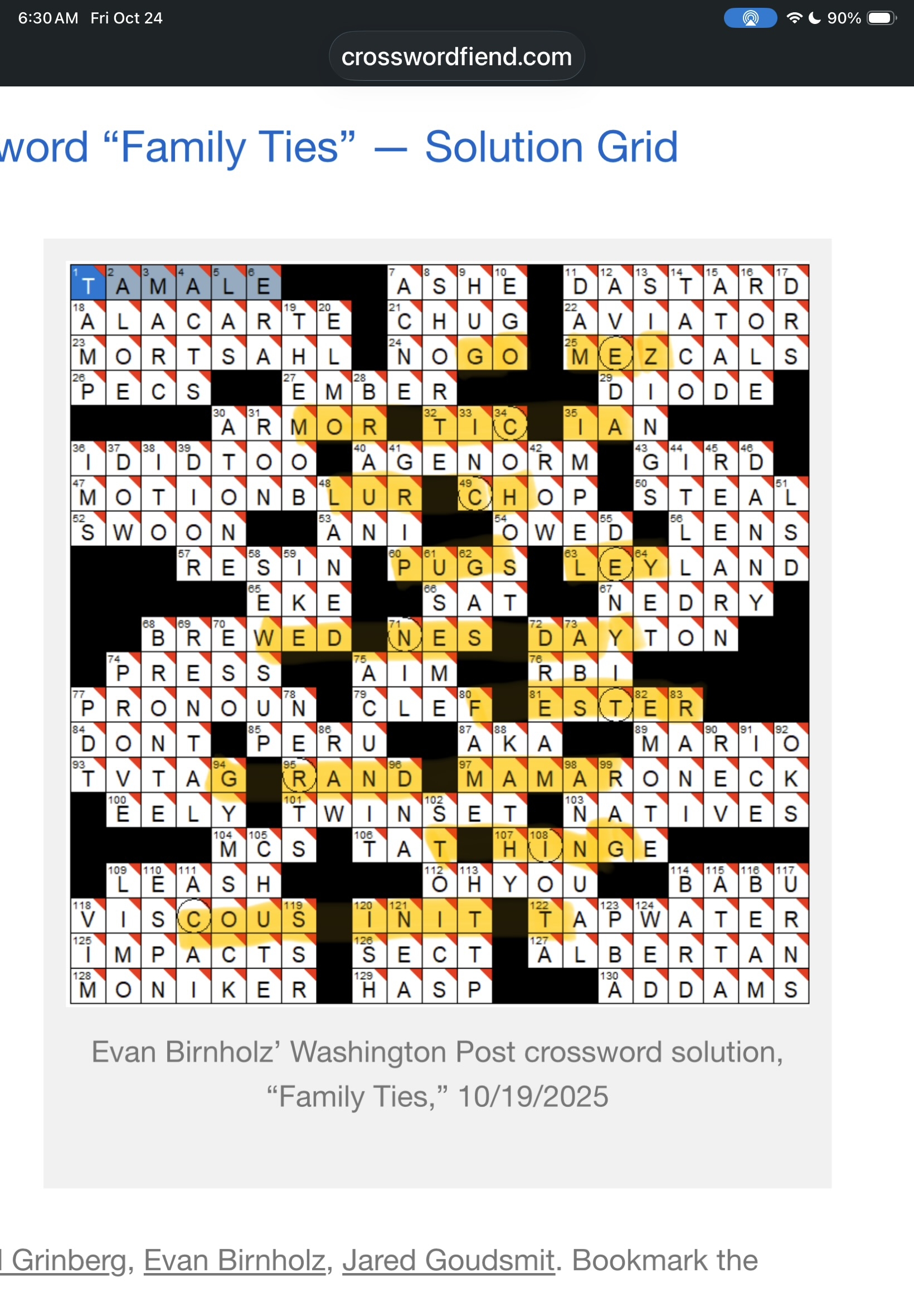 Sunday October 19 2025 Diary Of A Crossword Fiend Sunday October 19 2025 Diary Of A Crossword Fiend