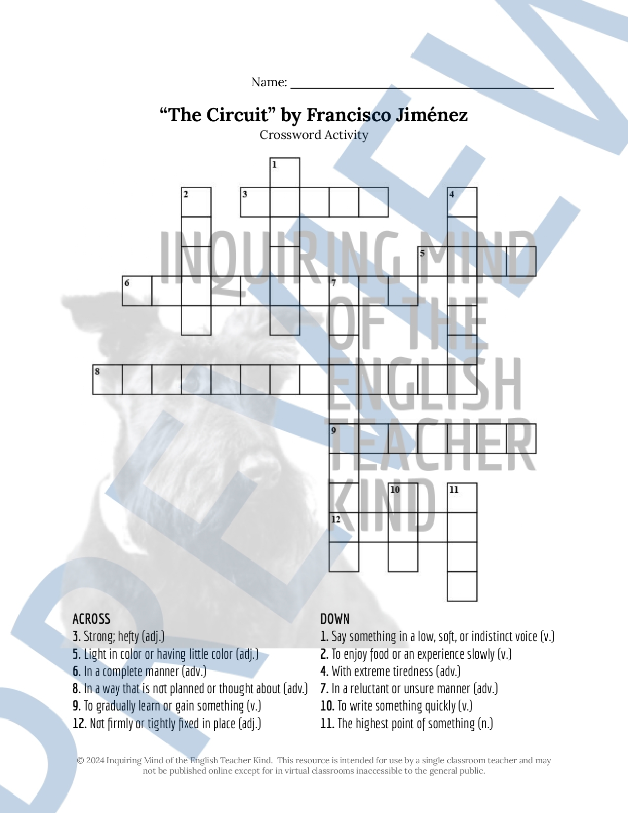 The Circuit By Francisco Jim nez Quiz Close Reading Worksheet And Vocabulary Games Bundle Classful