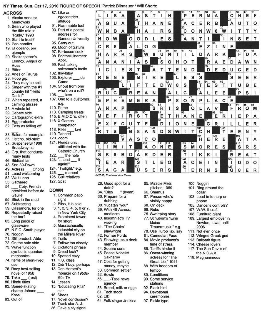 figure of speech crossword clue figure of speech crossword clue