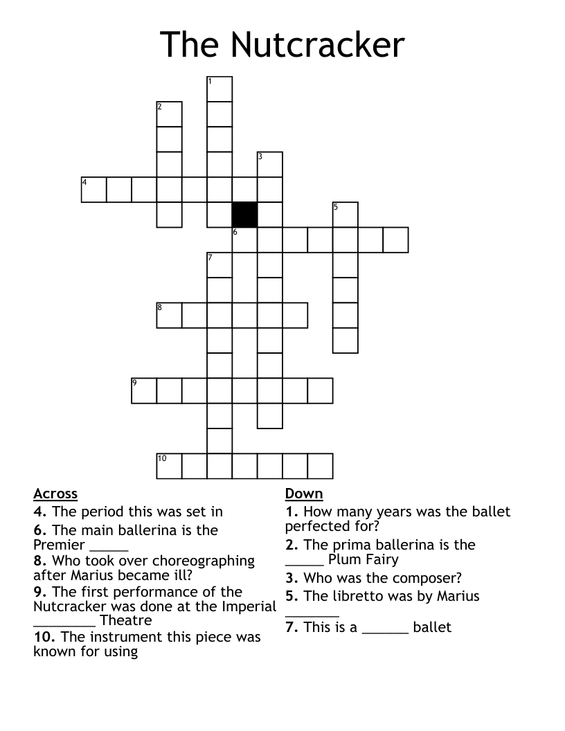 Prima Ballerina Crossword