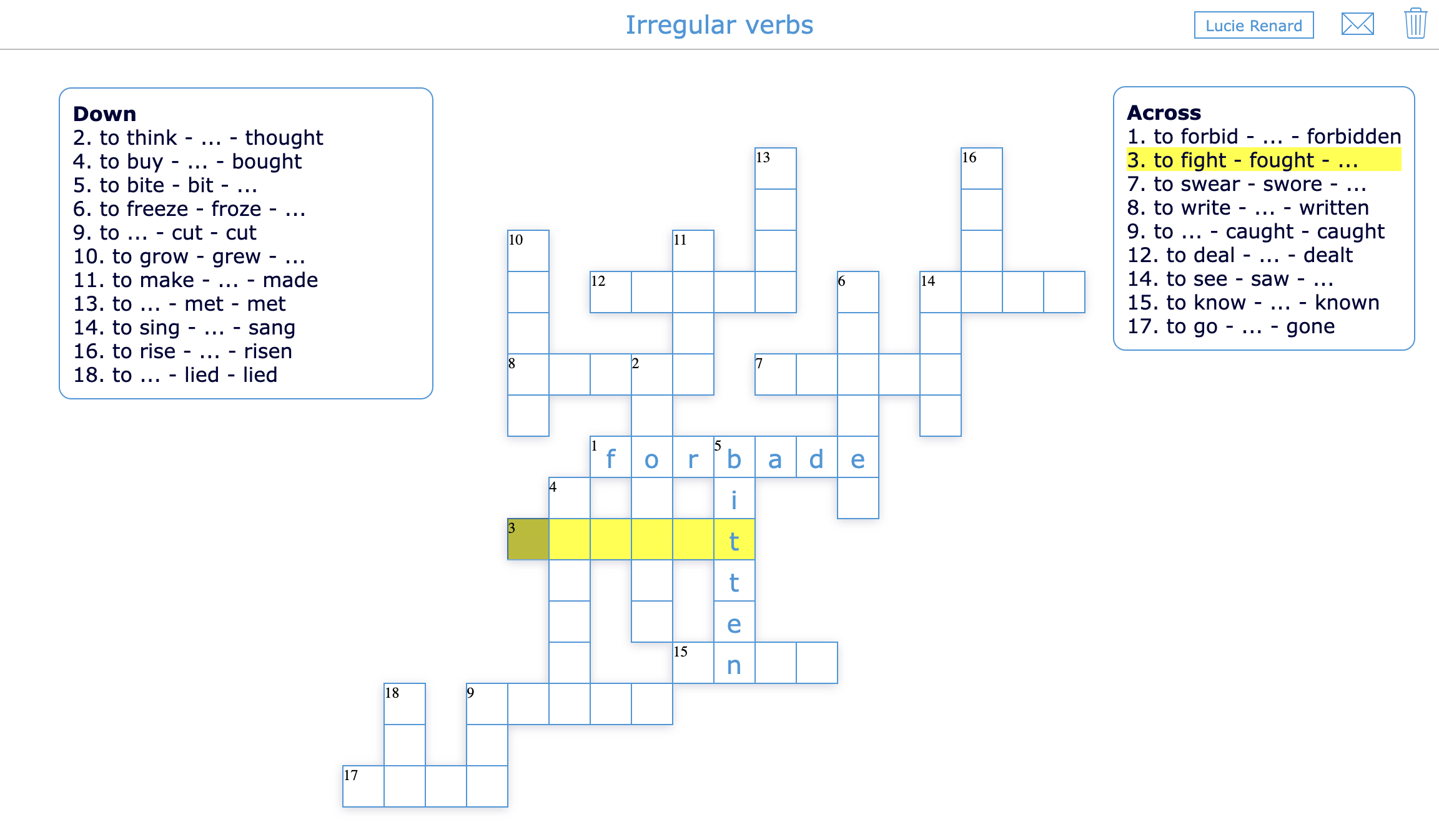 Set Of Grading Criteria Crossword