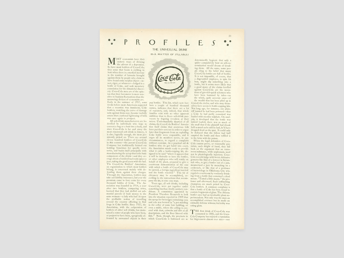 The Universal Drink III A Matter Of Syllables The New Yorker