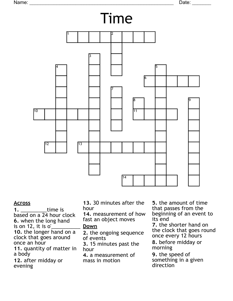 Long Long Time Crossword