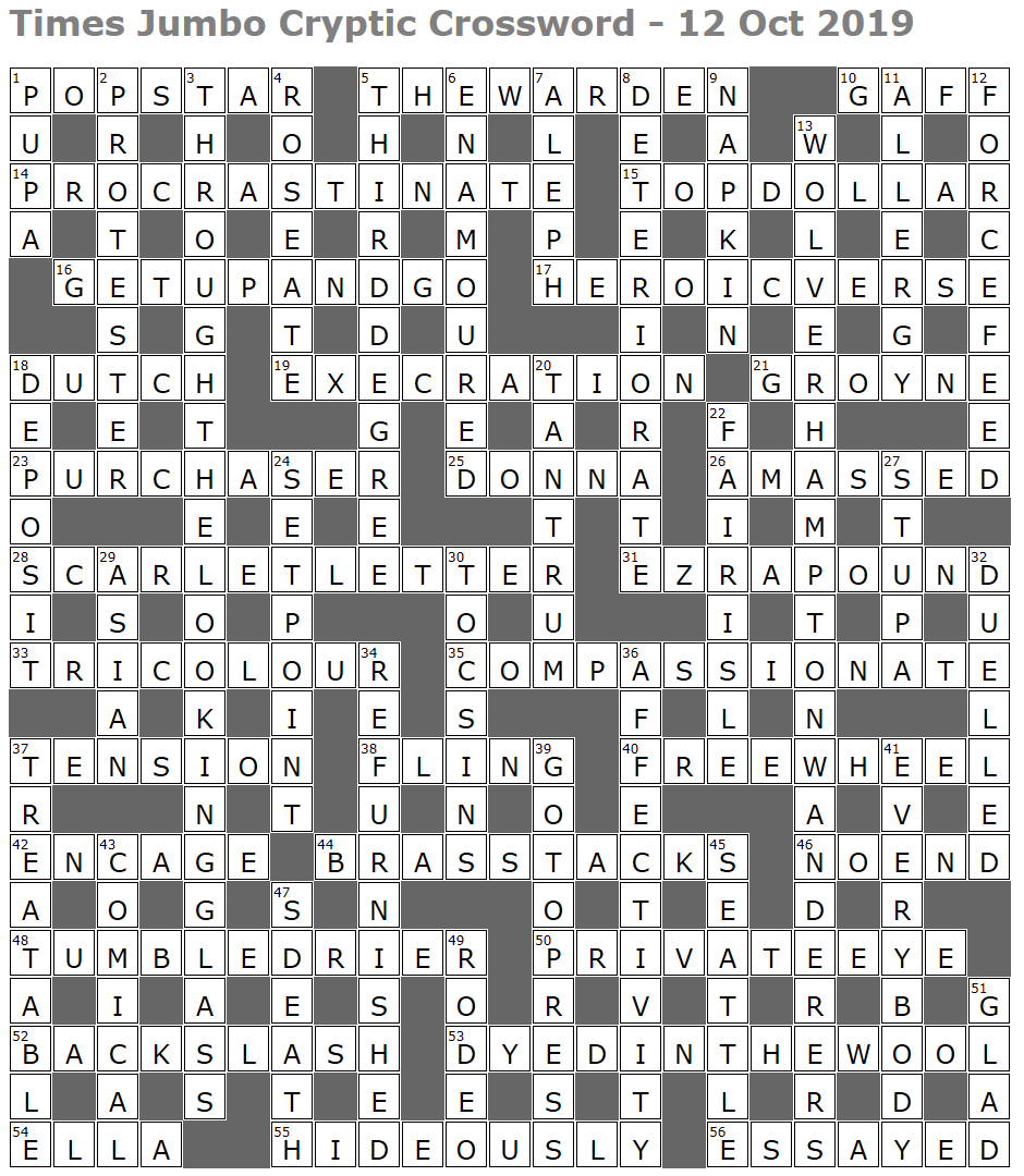 Times Jumbo Cryptic Crossword 1405 Lucian Poll s Web Ramblings