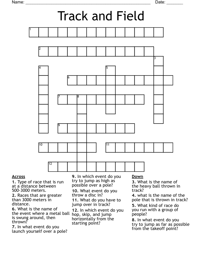 Crossword Clue Track