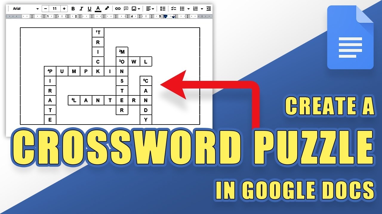 TUTORIAL Create A Printable CROSSWORD PUZZLE In Google Docs Easy YouTube