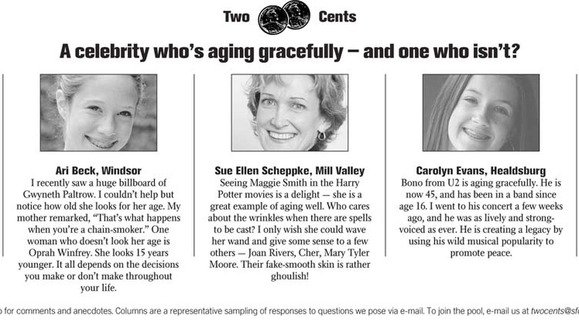 TWO CENTS A Celebrity Who s Aging Gracefully And One Who Isn t 