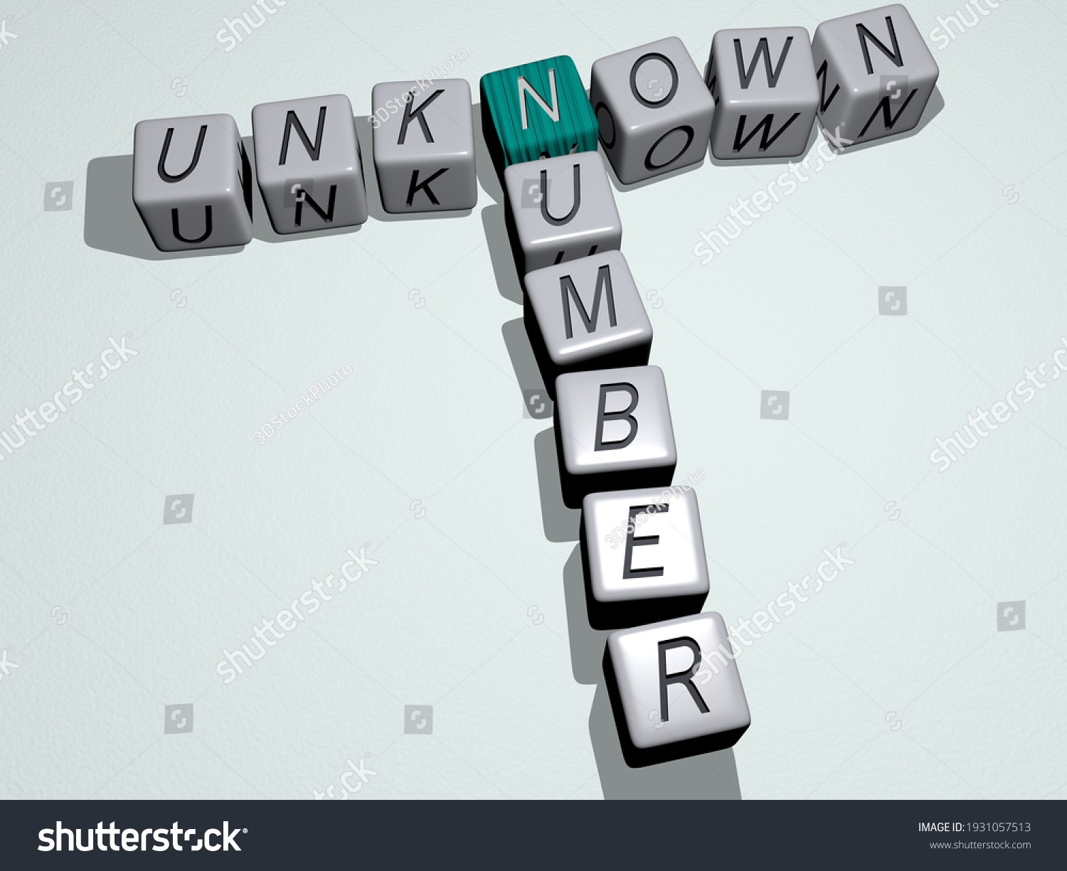 Unknown Number Crossword By Cubic Dice Stock Illustration 1931057513 Shutterstock