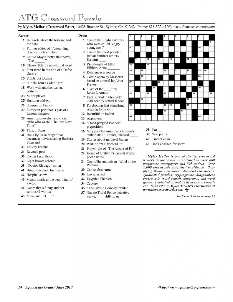 Massenet Opera Crossword