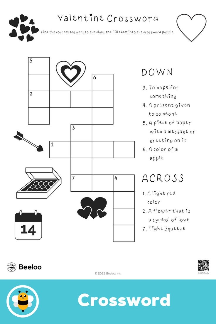 Cute Crossword Puzzles For Boyfriend