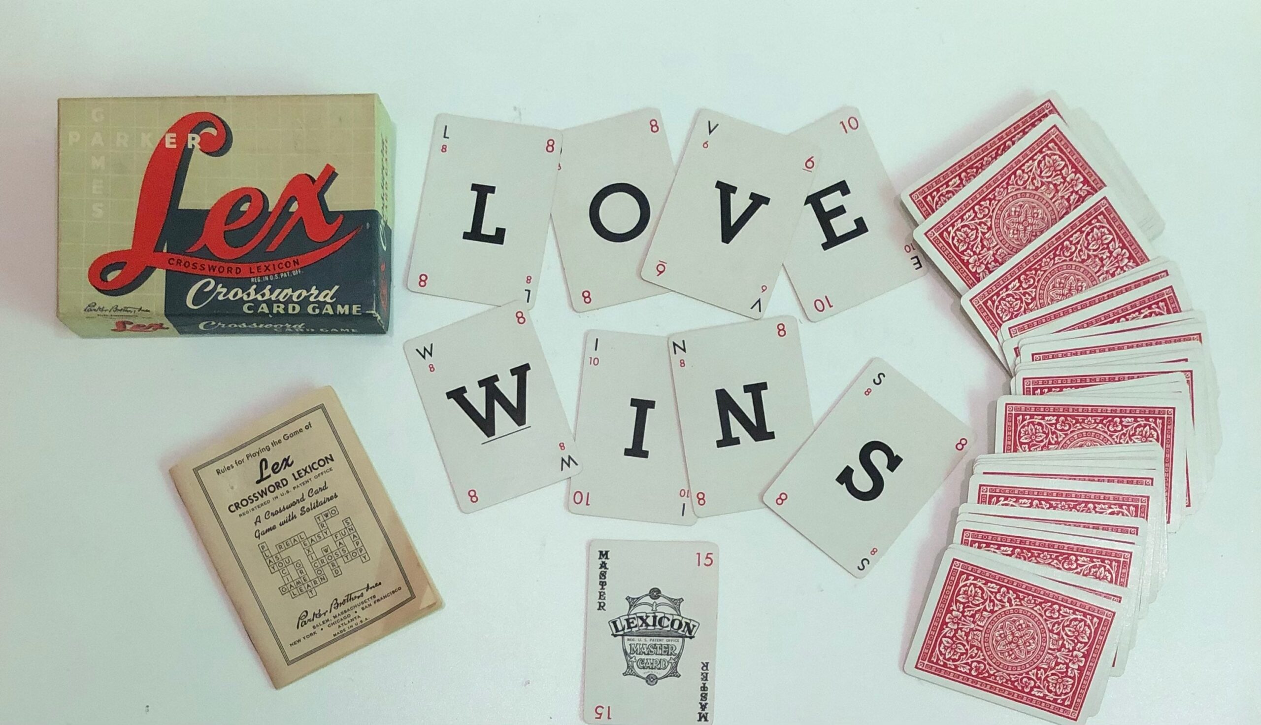Vintage 1938 Lex Crossword Card Game With Solitaires Crossword Lexicon Parker Brothers Made In The USA Complete W Instruction Rule Book Etsy