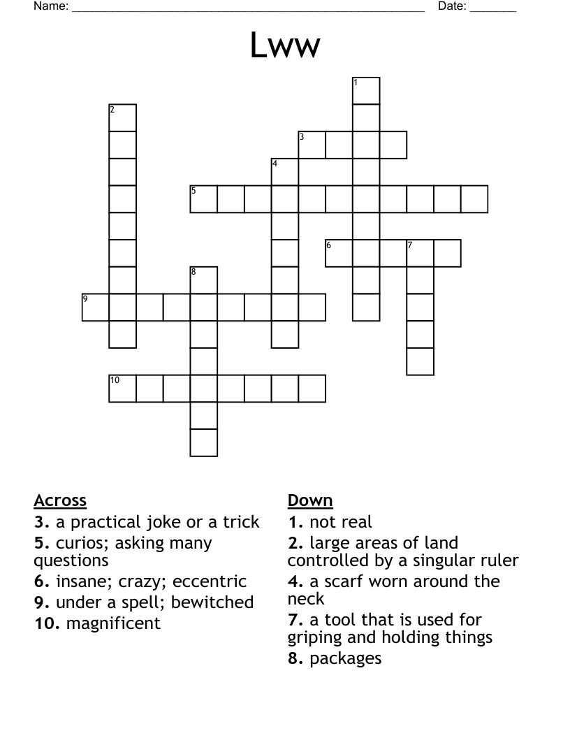 Practical Joke Crossword