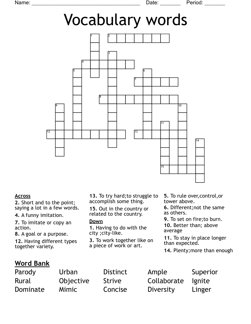 More Than Enough Crossword