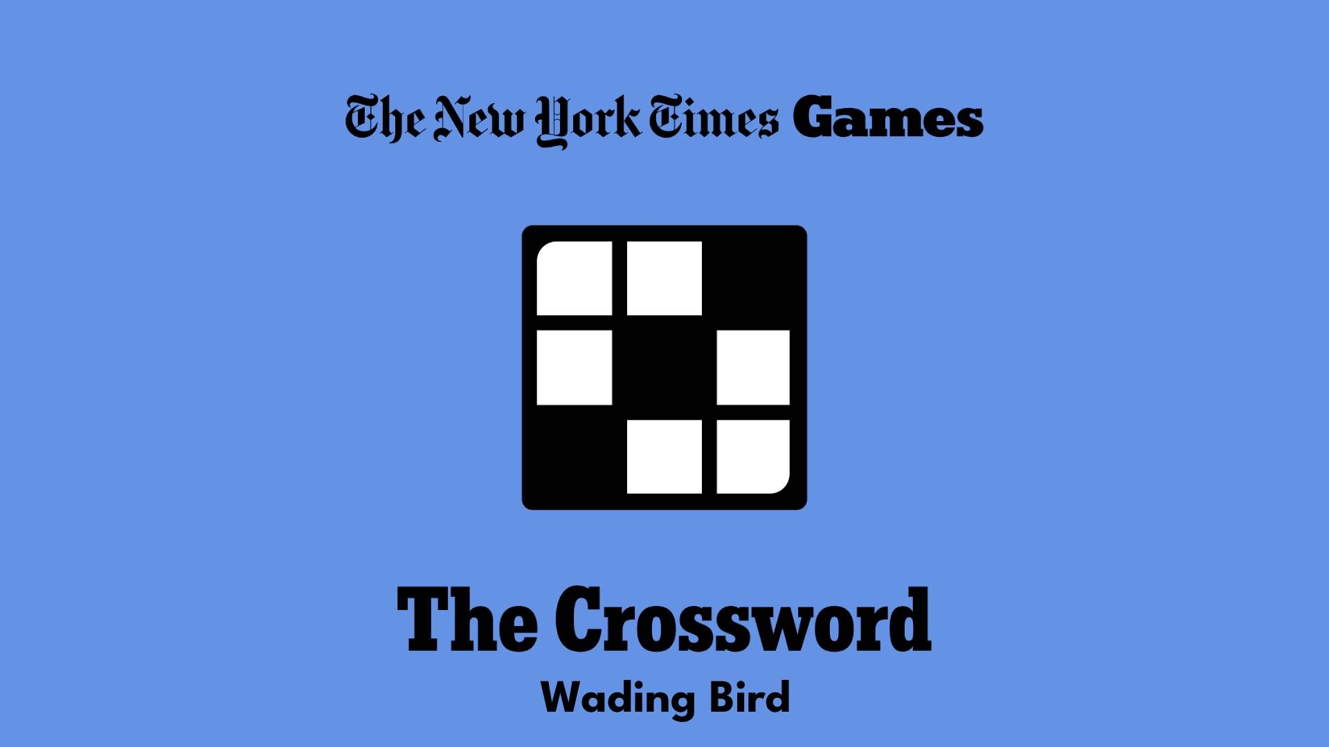Wading Bird Crossword Clue